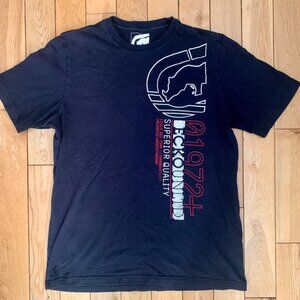 Vintage Y2K Ecko Unlimited Men's Large Black Big Side Logo Rhino Skating Biking